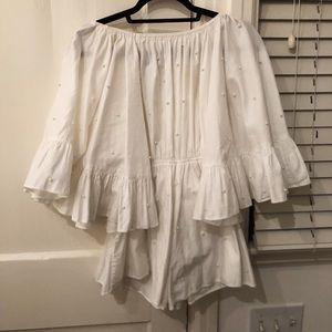 C/meo Collective White Pearl Romper